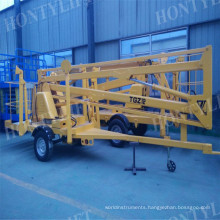 Skyscraping Tower hot sale cheap hydraulic trailer boom lift platform 14m aerial lift towing style CE certificate